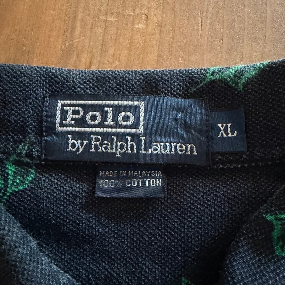 Polo Ralph Lauren Mens XL Navy Blue Marlin Fish Embroidered Polo Shirt Pocket - Picture 2 of 6